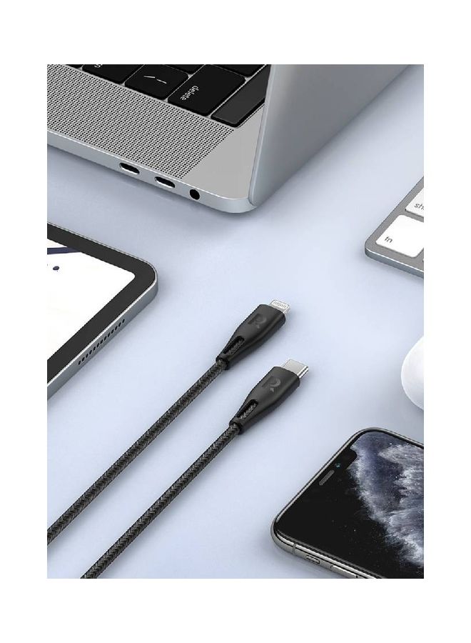 RAVPOWER MFi Certified CB1017 TypeC To Lightning Cable Black  - Image 4