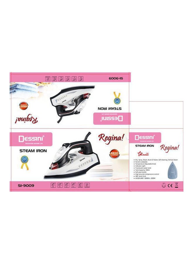 ديسيني جهاز كي بالبخار بقاعدة من السيراميك 350.0 ml 2200.0 W SI8008White أسود/ أبيض  - Image 2