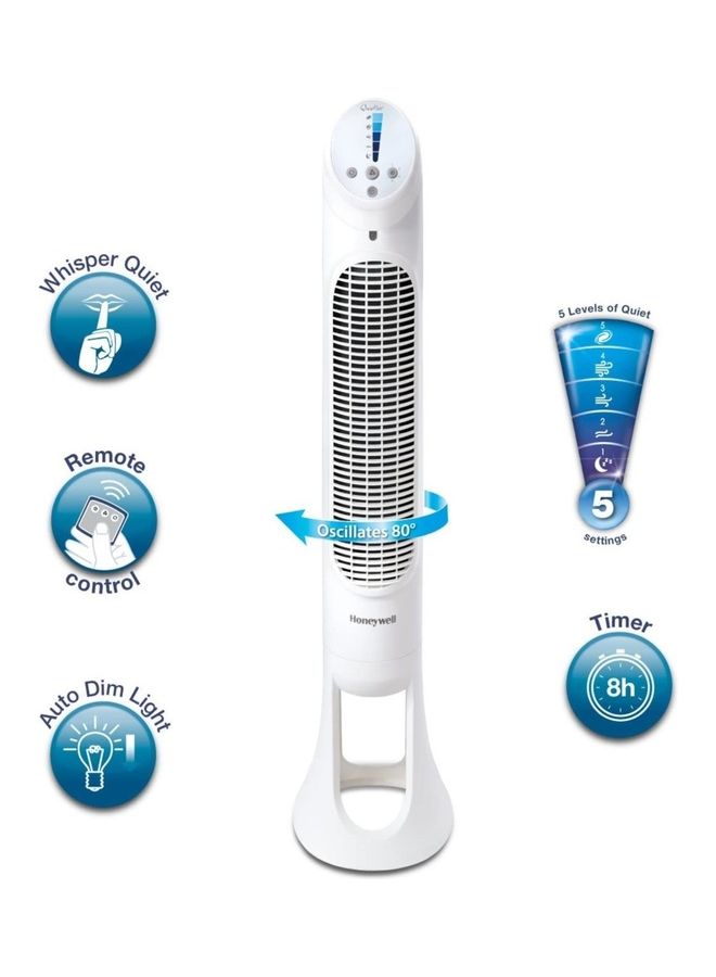 Honeywell QuietSet Tower Fan with Remote Control HYF260E White  - Image 3