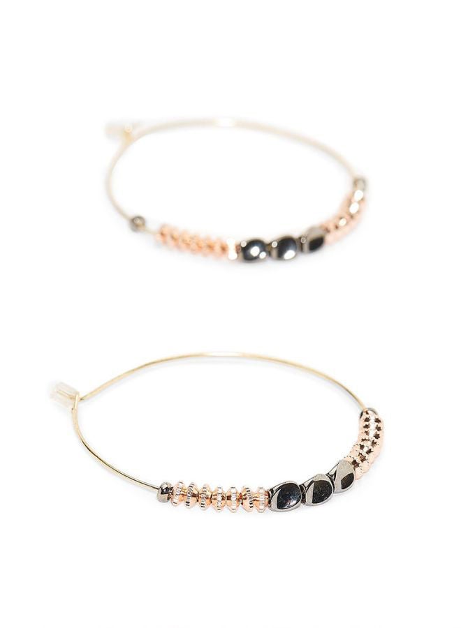 R&B Metallic Hoop Earrings  - Image 2