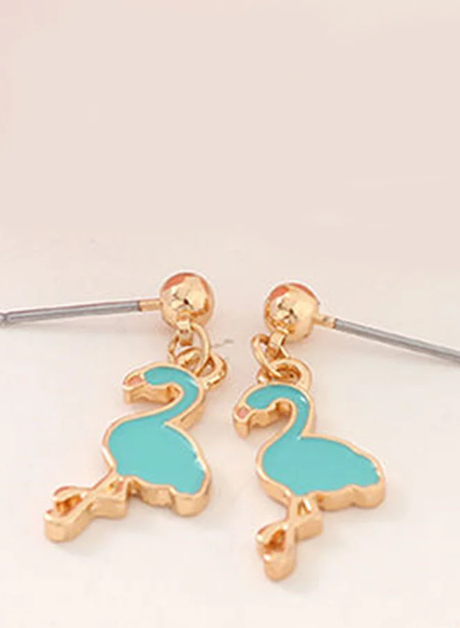 XIMI VOGUE 2 Pairs of Cloud Flamingo Dangle And Stud Earrings Set