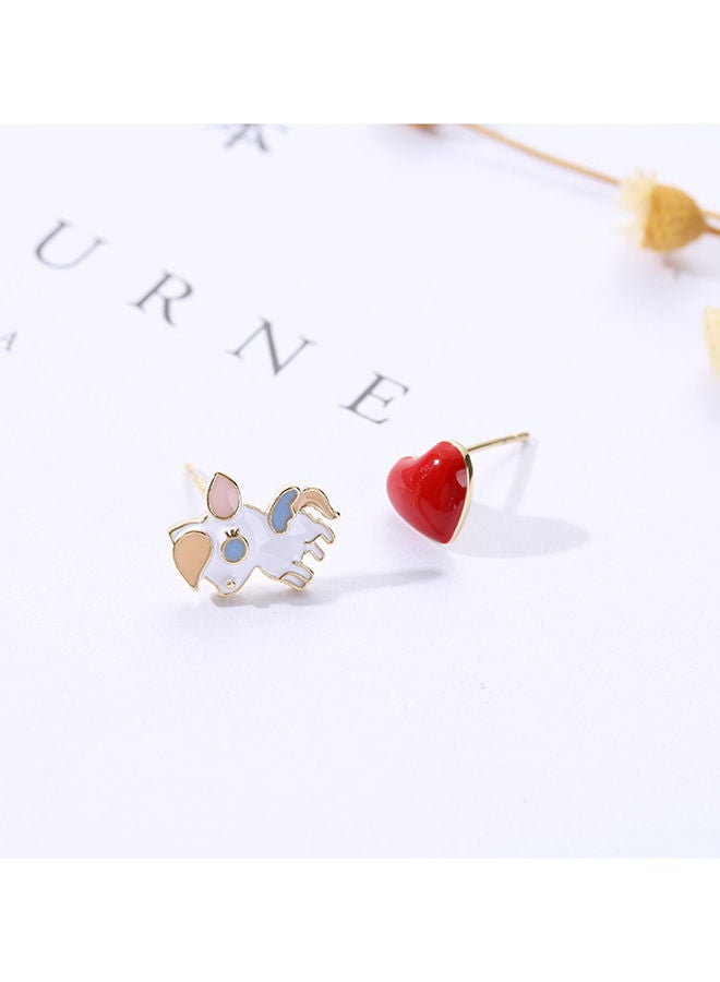 Lovely Pony Asymmetric Stud Earrings - v1658494422/N40586771A_1