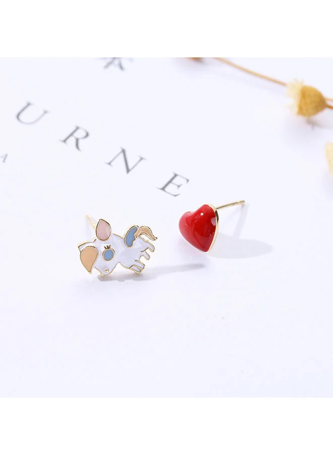 XIMI VOGUE Lovely Pony Asymmetric Stud Earrings