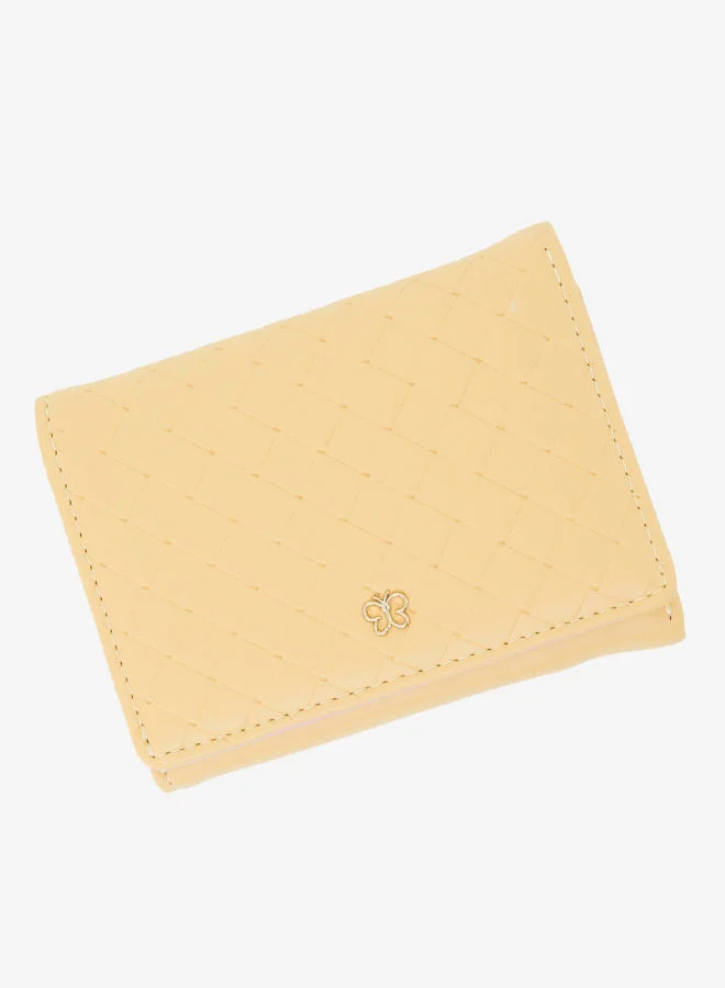 R&B Bi Fold Pu Casual Womens Square Wallet Yellow