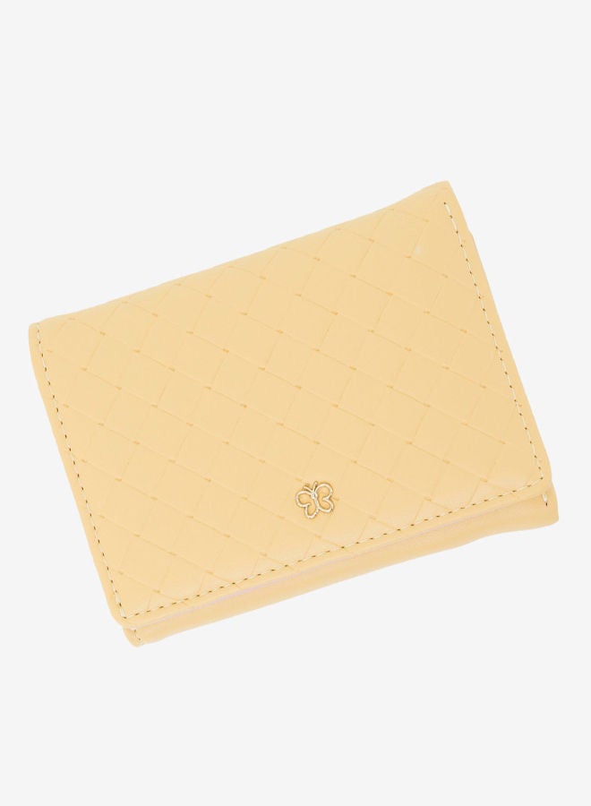 R&B - Bi Fold Pu Casual Womens Square Wallet Yellow - Image 1