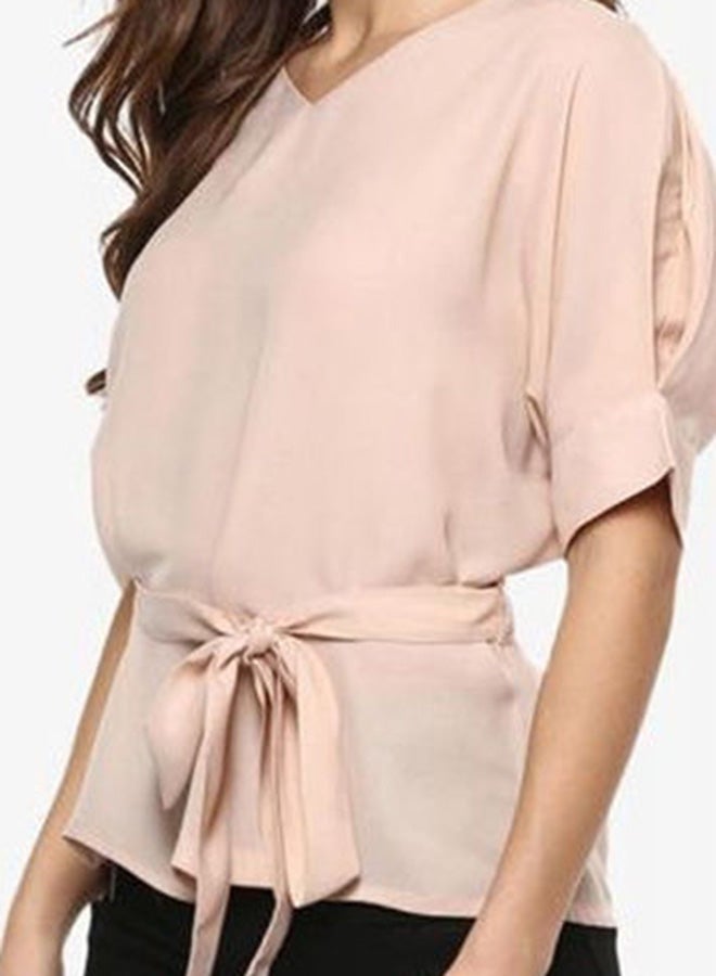 Miss Chase Beam Me Up Tie-Up Top Pink  - Image 3