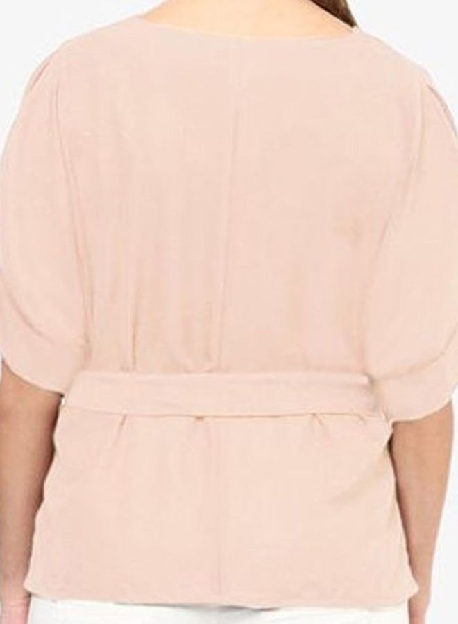 Miss Chase Beam Me Up Tie-Up Top Pink  - Image 4
