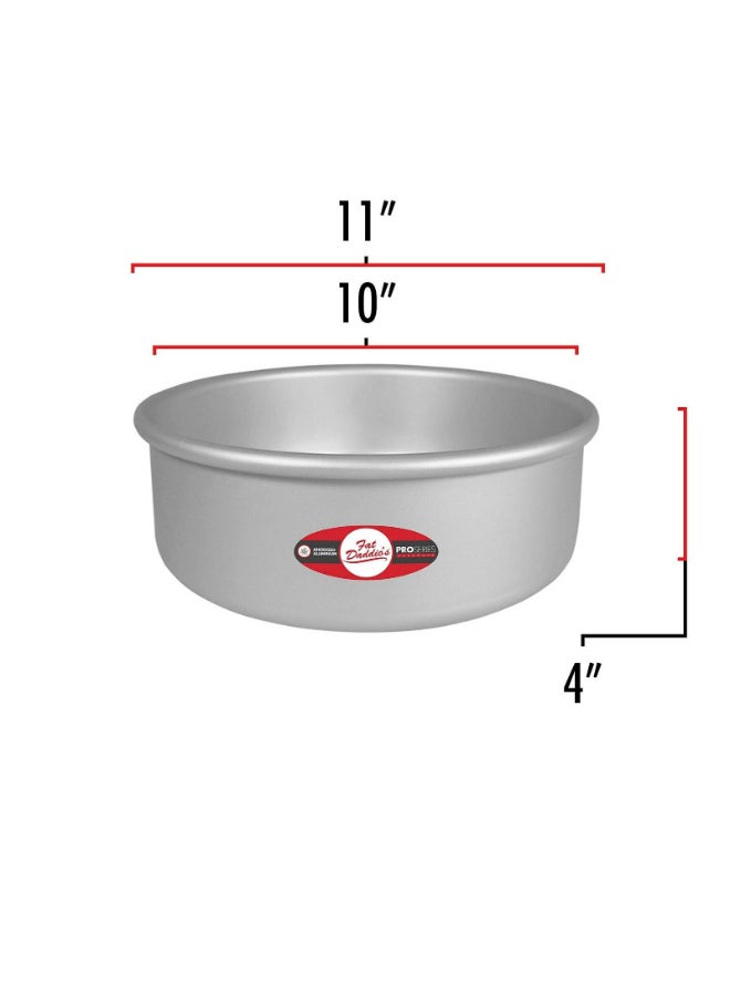 فات داديوز صينية مستديرة لخبز الكيك فضي 10x4بوصة - Image 3