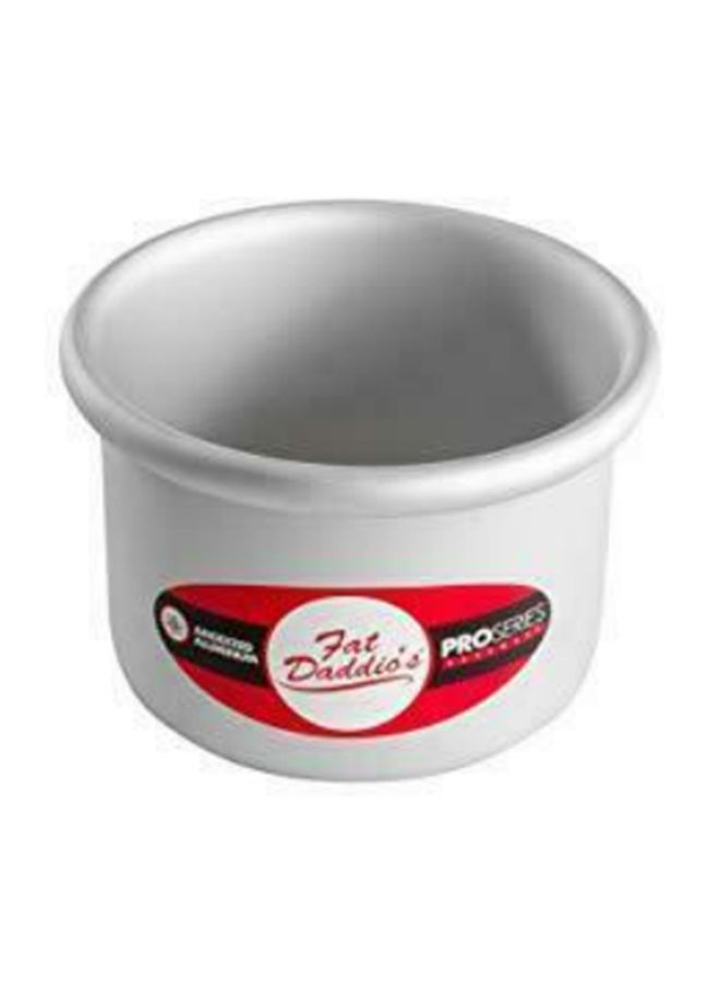 فات داديوز صينية مستديرة لخبز الكيك فضي 4x3بوصة - Image 1