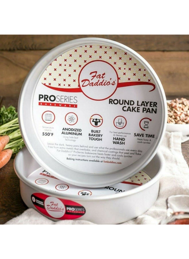 فات داديوز صينية مستديرة لخبز الكيك فضي 10x4بوصة - Image 4