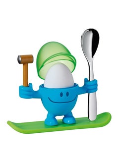WMF Willy Mia Fred Egg Cup With Spoon Blue/Green 5.4cm  - Image 3