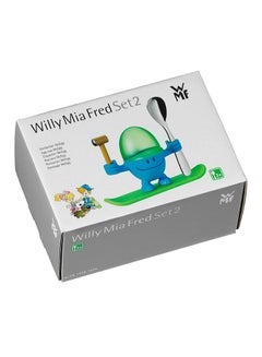 WMF Willy Mia Fred Egg Cup With Spoon Blue/Green 5.4cm  - Image 4