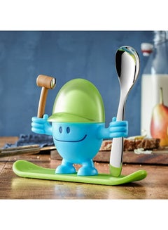 WMF Willy Mia Fred Egg Cup With Spoon Blue/Green 5.4cm  - Image 2