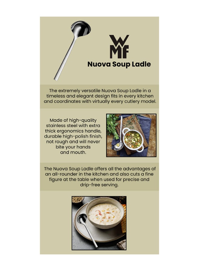 WMF Nuova Soup Ladle Silver 29cm  - Image 3