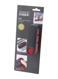 Joseph Joseph Rota Folding Knife Sharpner And Honer Grey/Red 4x4x12.5cm  - Image 2