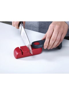 Joseph Joseph Rota Folding Knife Sharpner And Honer Grey/Red 4x4x12.5cm  - Image 3