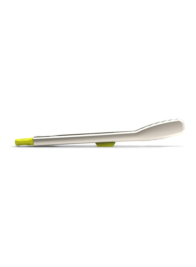 Joseph Joseph - Elevate Slimline Tongs Silver/Green 31.5x2.8x5.5cm - Image 1