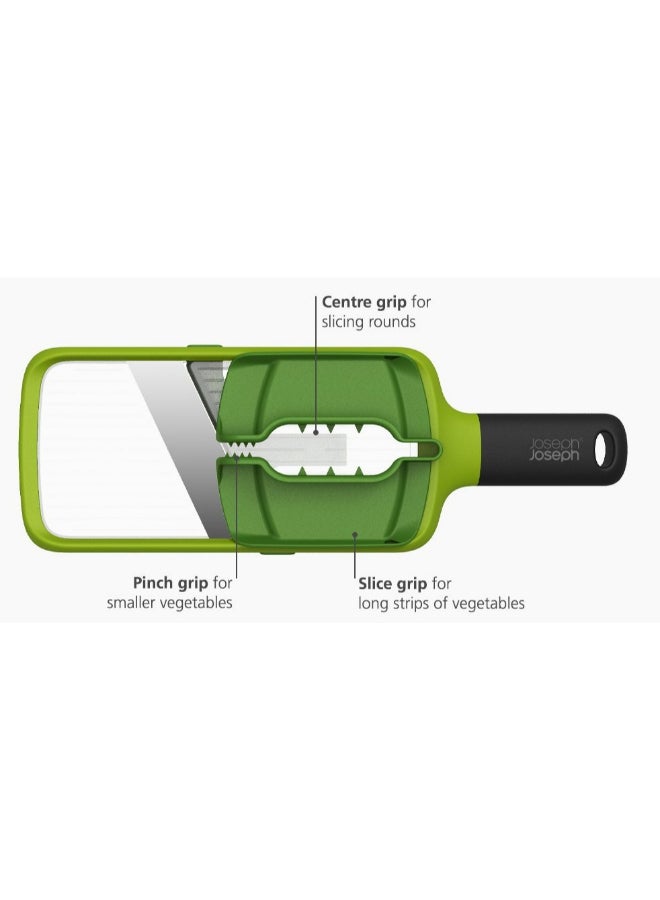 Joseph Joseph - Multi-Grip Mandoline Slicer Green/Silver 30x10x5.8cm - Image 1