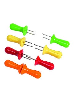 8-Piece Corn Cob Holder Set Multicolour 3 x 11.5 x 21.5cm
