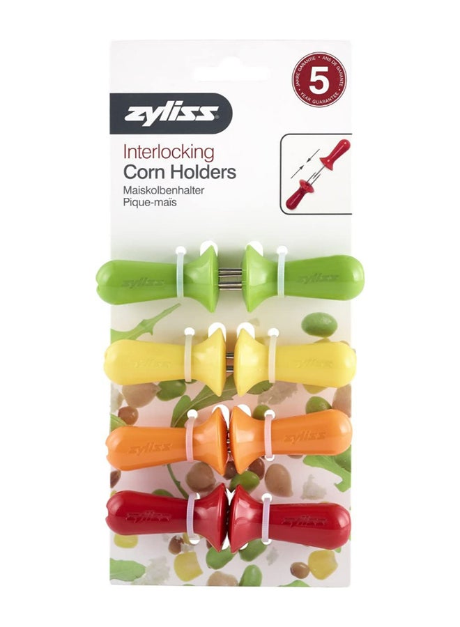 8-Piece Corn Cob Holder Set Multicolour 3 x 11.5 x 21.5cm - v1658664363/N42292440A_2