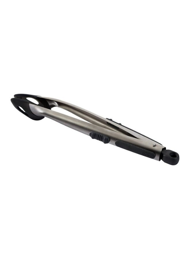 zyliss Compact Tipped Tongs Silver/Black 38.2x5x8.8cm - Image 3