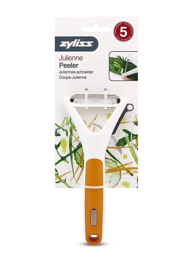 zyliss - Julienne Peeler White/Orange/Silver 7.09x0.98x1.18inch - Image 1