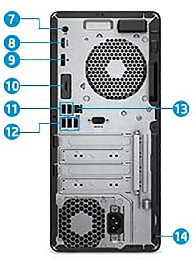HP - ProDesk 400 G7 MT Tower PC, Core i7-10700 Processor/16GB RAM/512GB SSD/Intel UHD Graphics 630/Windows 10 Black - Image 1