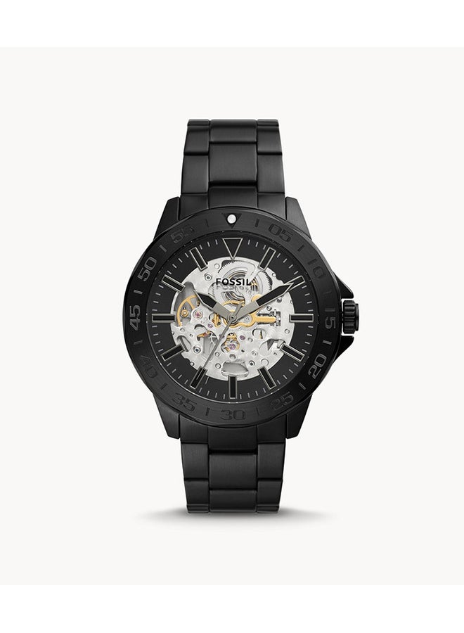 FOSSIL Bannon Automatic Stainless Steel Wrist Watch BQ2679 - 45mm - Black  - Image 1