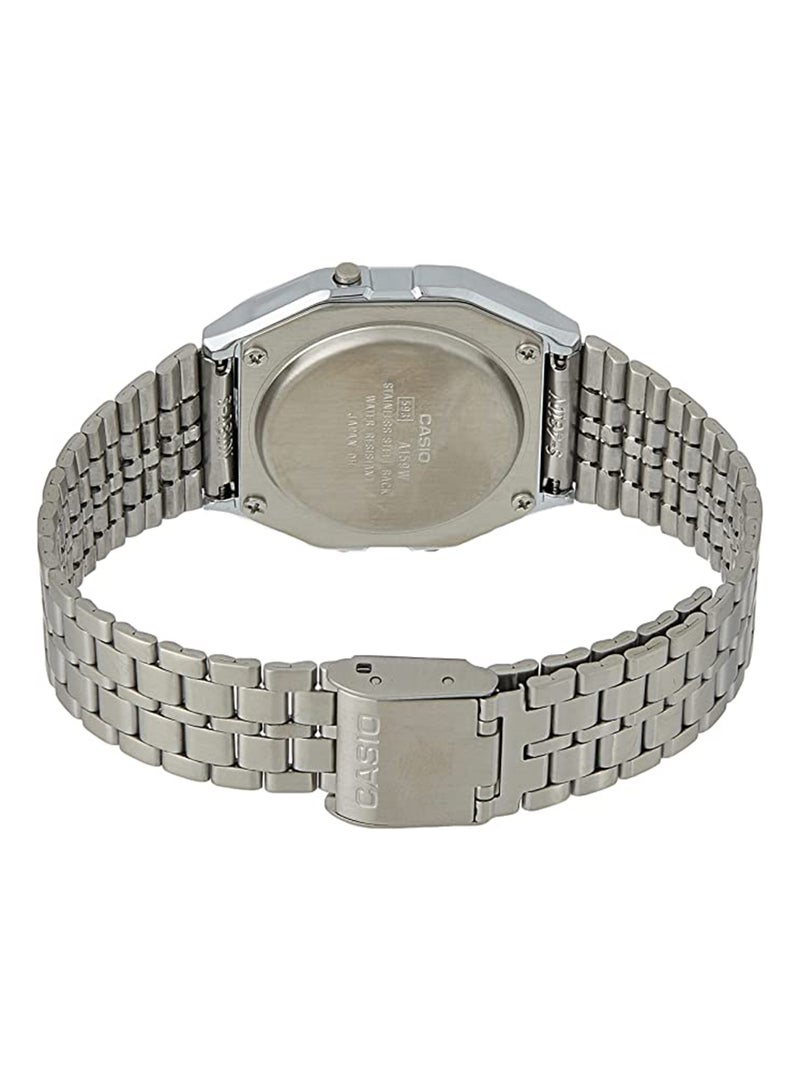CASIO Men's Water Resistant Stainless Steel Retro Digital Watch A159WA-N1DF  - Image 2