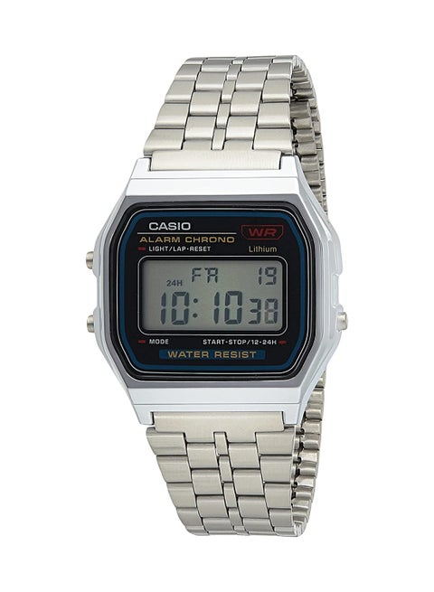 Men's Water Resistant Stainless Steel Retro Digital Watch A159WA-N1DF