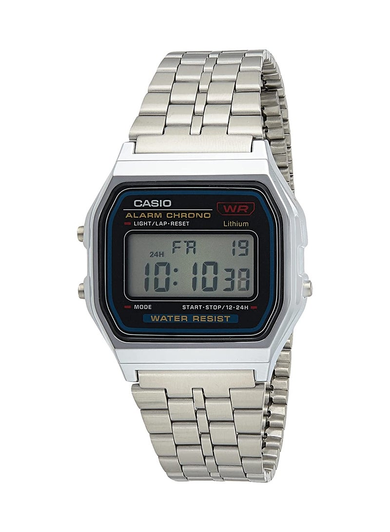 CASIO Men's Water Resistant Stainless Steel Retro Digital Watch A159WA-N1DF  - Image 1