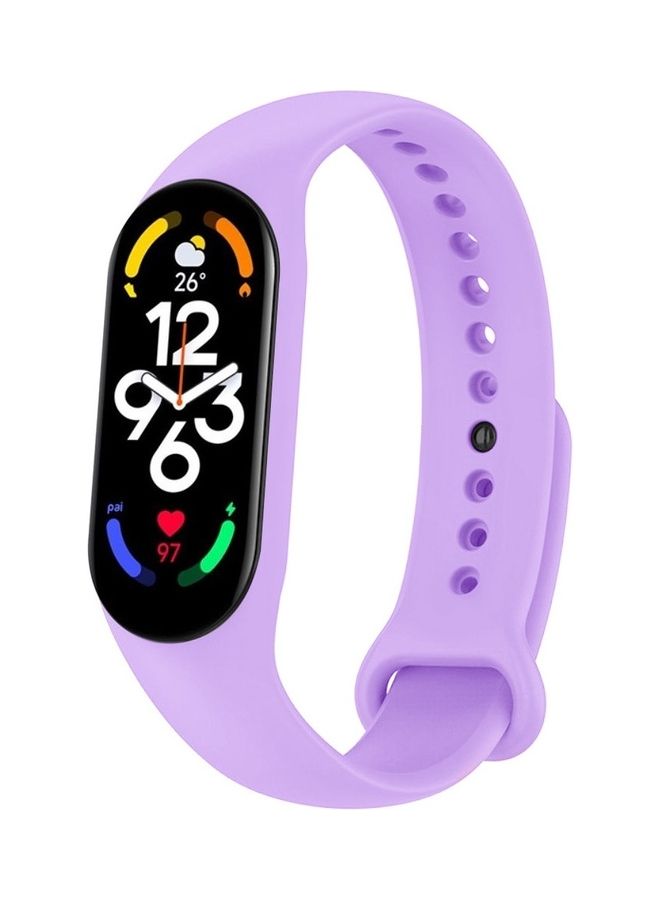 MARGOUN Xiaomi Mi Band 7 Replacement Strap Soft Silicone Watch Band Sport Wristband Bracelet Compatible with Mi Band 7 Smart Fitness Tracker 2022 Release Purple  - Image 1