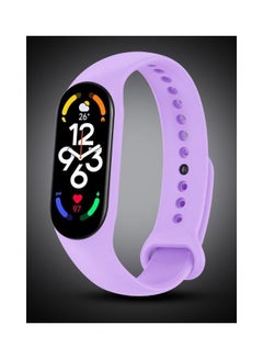 MARGOUN Xiaomi Mi Band 7 Replacement Strap Soft Silicone Watch Band Sport Wristband Bracelet Compatible with Mi Band 7 Smart Fitness Tracker 2022 Release Purple  - Image 5