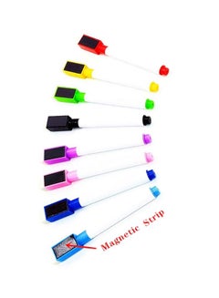 Generic 8-Piece Ease Dry Marker White Board Pens With Eraser Cap Multicolour  - Image 2