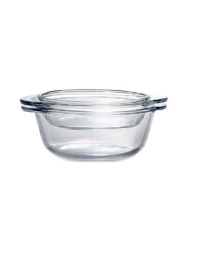 Borcam Round Casserole With Cover Clear 840ml - Image 2