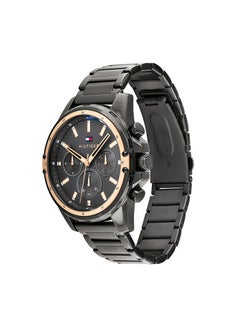 TOMMY HILFIGER Men's MASON Round Shape Stainless Steel Analog Wrist Watch 45 mm - GREY - 1791790  - Image 3