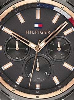 TOMMY HILFIGER Men's MASON Round Shape Stainless Steel Analog Wrist Watch 45 mm - GREY - 1791790  - Image 5