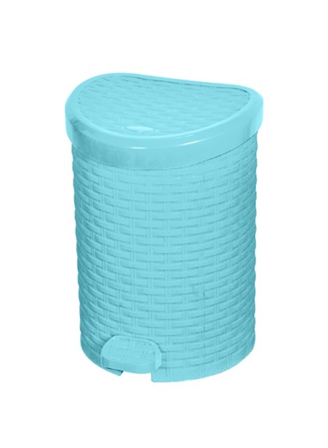 الهلال والنجمة الفضية  صندوق قمامة كبير من الراتان متعدد الألوان Lسم - Image 2