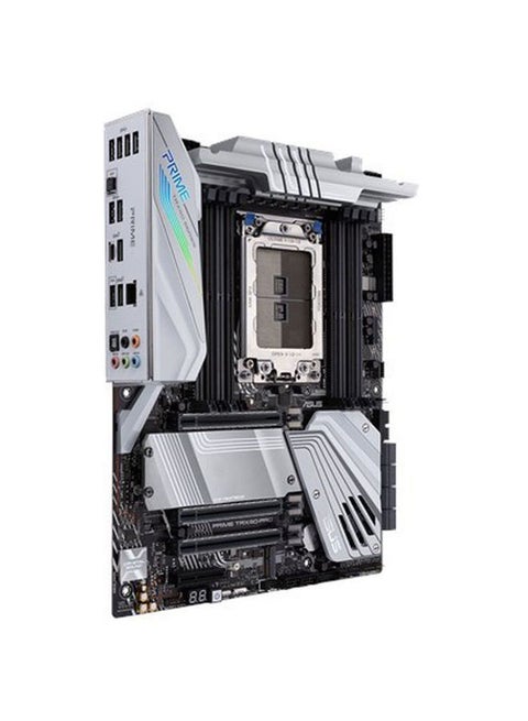 PRIME TRX40-PRO (AMD TRX40) ATX Motherboard sTRX4 For 3rd Gen Ryzen Threadripper 16 Power Stages, DDR4 4666+ MHz (O.C.), Triple PCIe 4.0 M.2s, USB 3.2 Gen 2 Type-C Aura Sync RGB 12.9.6inch Silver/Black/Grey