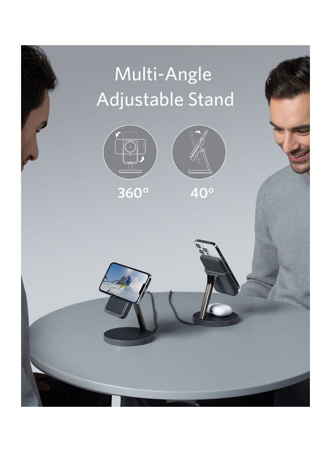 Anker 2-In-1 Wireless Charging Station With Detachable 5000mAh Power Bank And Wall Charger Black  - Image 5
