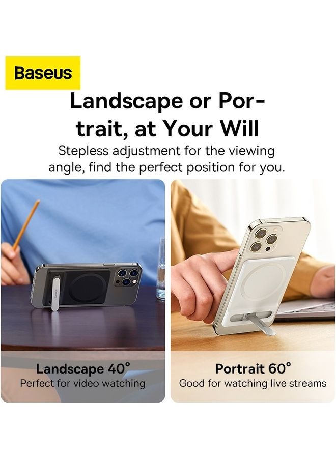Baseus Foldable Magnetic MagSafe Bracket with Metal Stand for iPhone 14, 13, 12, Pro, Mini, Max, Plus Black  - Image 3