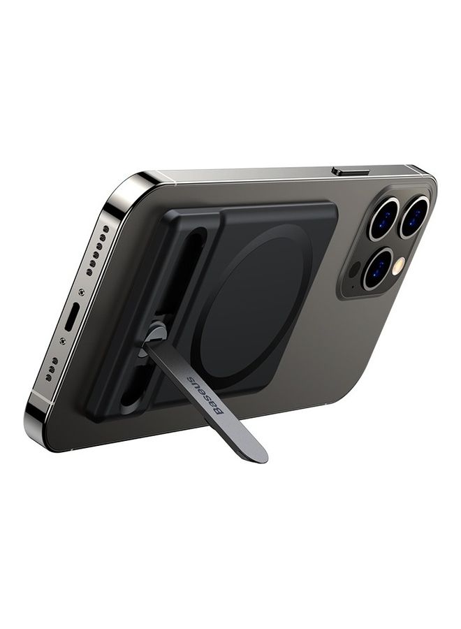 Baseus Foldable Magnetic MagSafe Bracket with Metal Stand for iPhone 14, 13, 12, Pro, Mini, Max, Plus Black  - Image 1