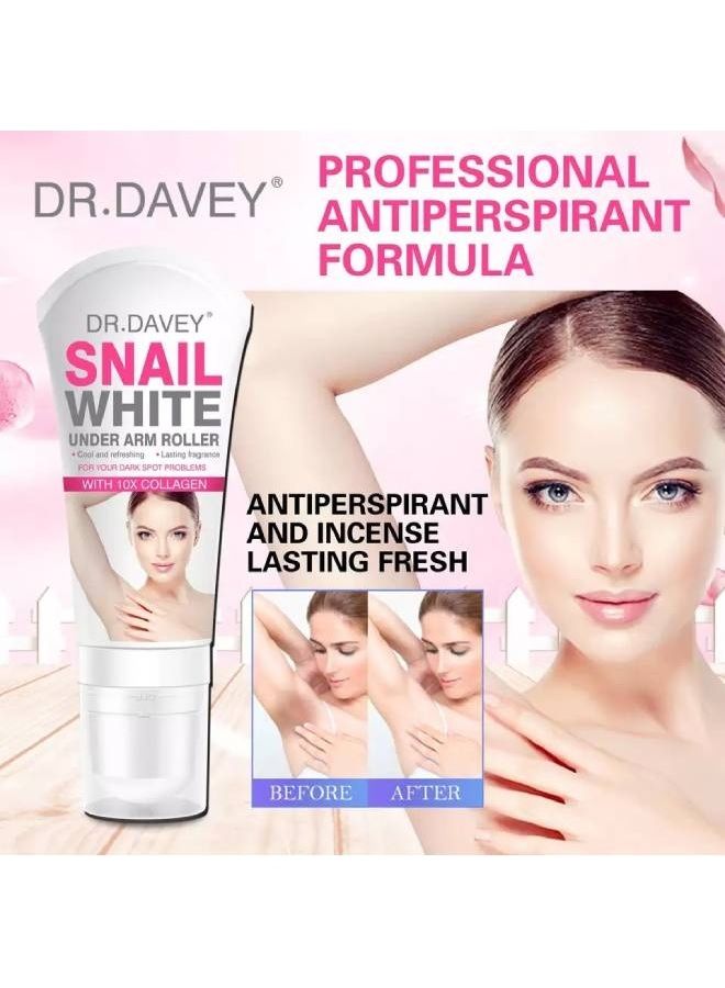 DR. DAVEY - Snail Whitening  Under Arm Roller 100ml - Image 1