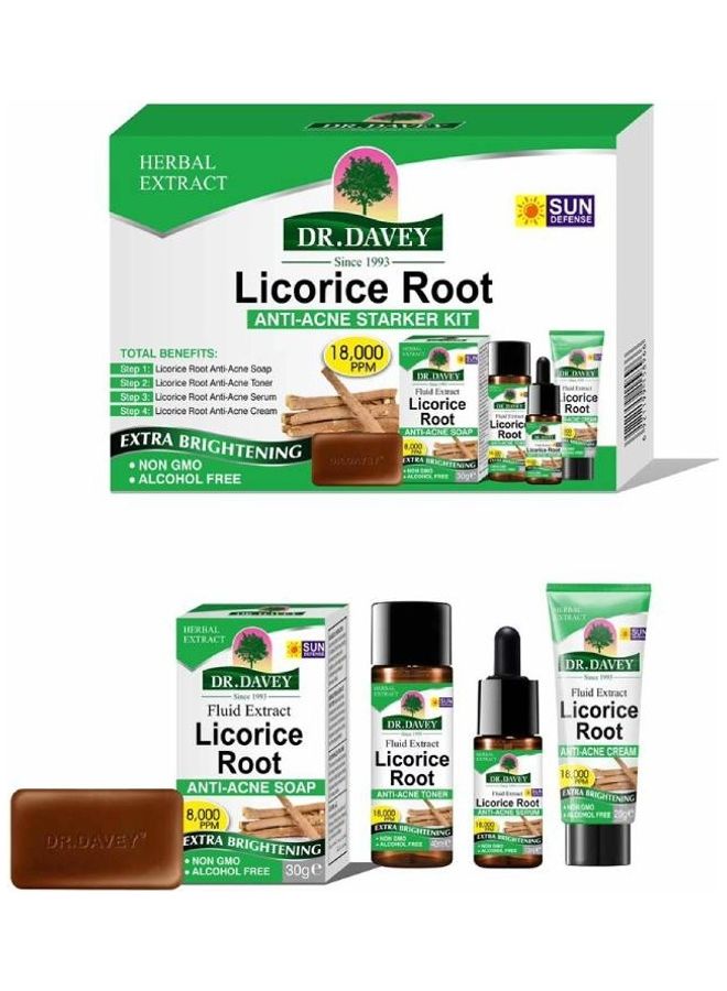 DR. DAVEY Licorice Root Anti Acne Starter Kit 100ml  - Image 1