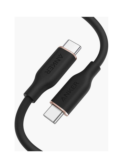 كابل باور لاين III فلو من منفذ USB-C إلى منفذ USB-C بقدرة 100 وات (بطول 0.9 م/ 3 أقدام) أسود