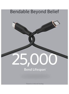 آنكر كابل باور لاين III فلو من منفذ USB-C إلى منفذ USB-C بقدرة 100 وات (بطول 0.9 م/ 3 أقدام) أسود  - Image 4