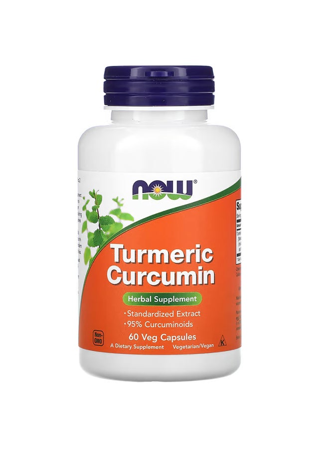 Now Foods - Turmeric Curcumin 60 Veg Capsules - Image 1