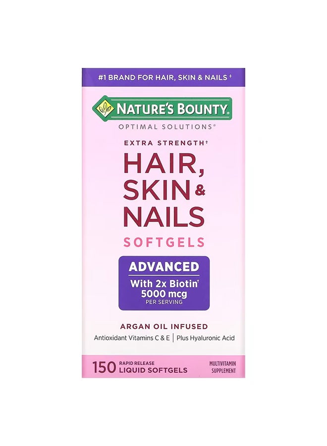 NATURE'S BOUNTY Extra Strength Hair Skin & Nails - 150 Liquid Softgel  - Image 1