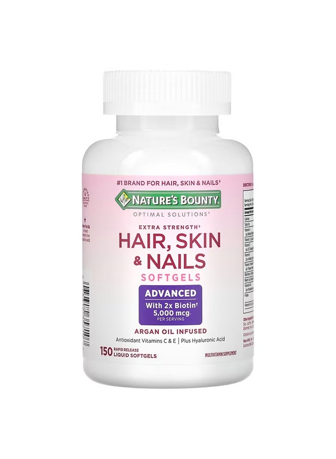NATURE'S BOUNTY Extra Strength Hair Skin & Nails - 150 Liquid Softgel  - Image 3