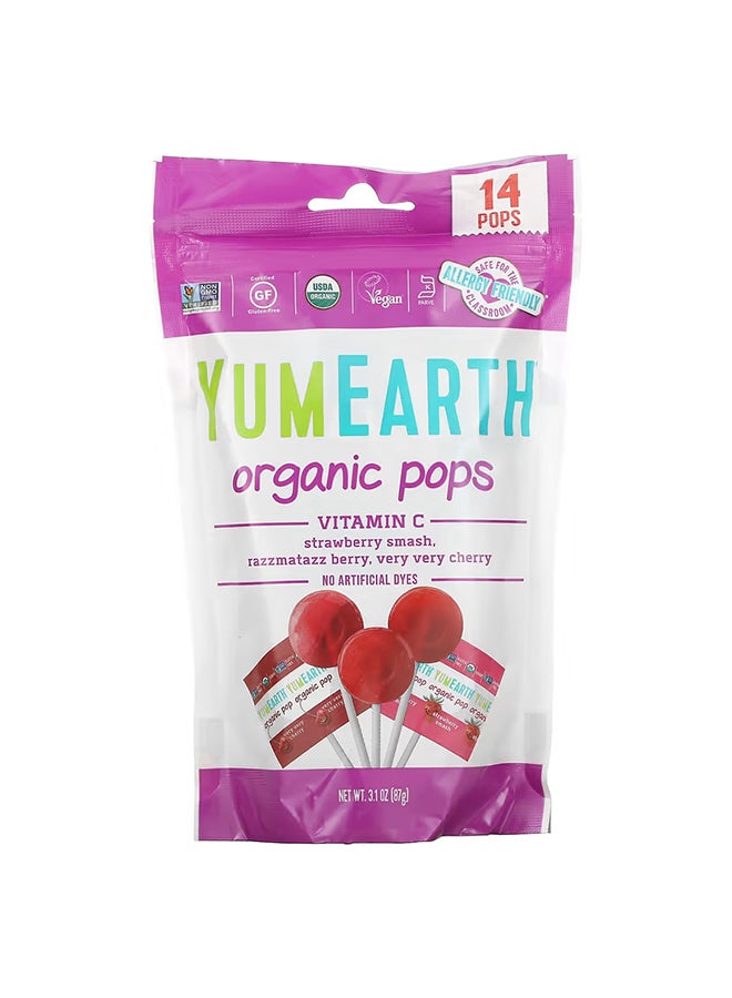 يام إيرث عبوة مصاصات بالفواكه العضوية غنية بفيتامين C مكونة من 14 قطعة 87جرام - Image 1